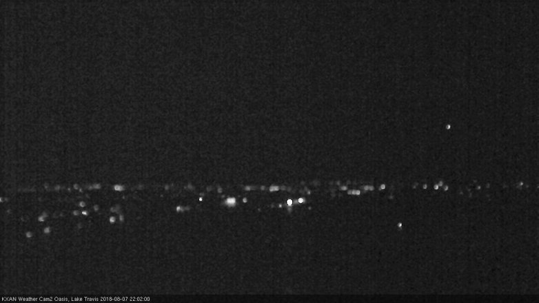 Lake Travis webcam, August 7, 2018 9:05 PM CT