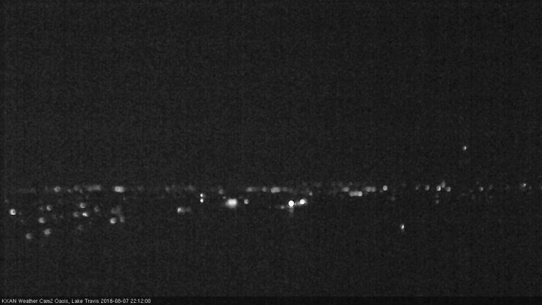 Lake Travis webcam, August 7, 2018 9:15 PM CT