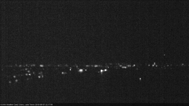 Lake Travis webcam, August 7, 2018 9:20 PM CT