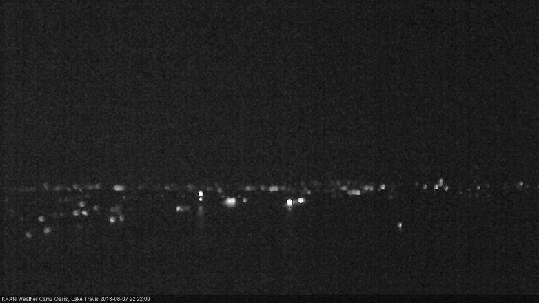 Lake Travis webcam, August 7, 2018 9:25 PM CT