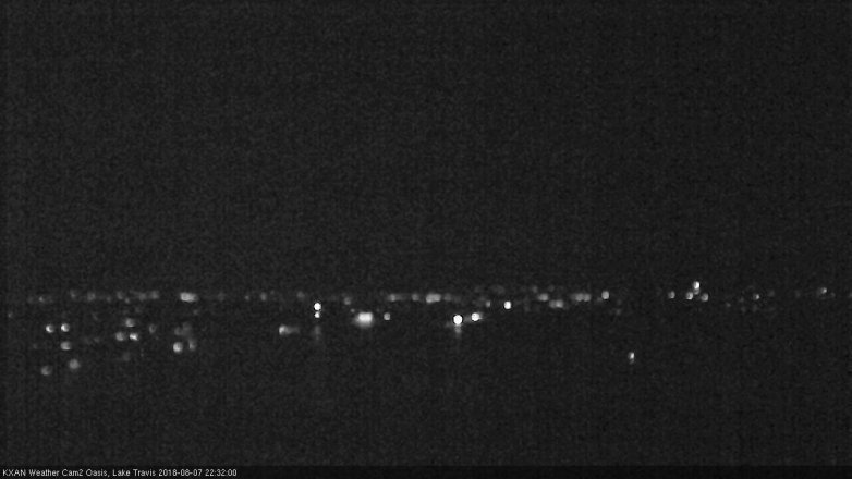 Lake Travis webcam, August 7, 2018 9:35 PM CT