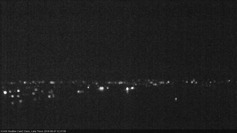 Lake Travis webcam, August 7, 2018 9:40 PM CT