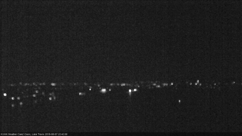 Lake Travis webcam, August 7, 2018 9:45 PM CT