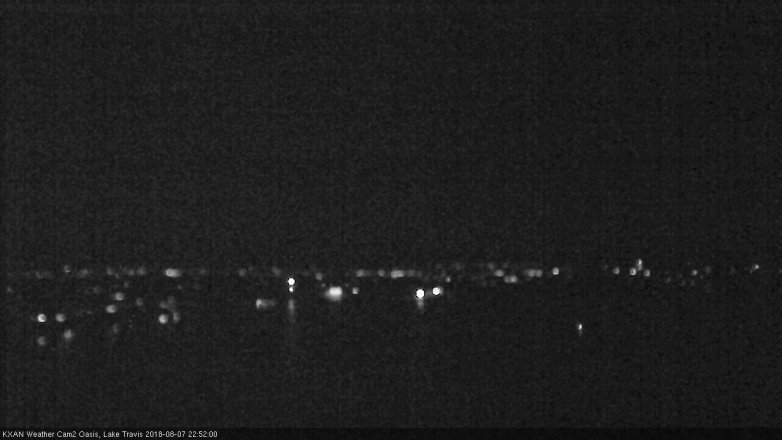 Lake Travis webcam, August 7, 2018 9:55 PM CT