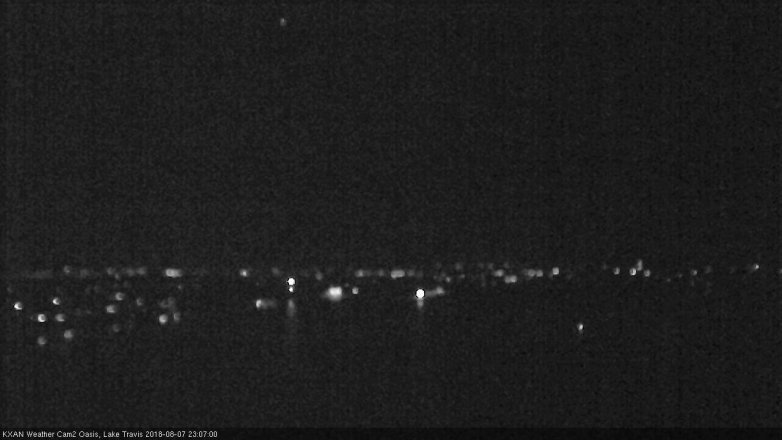 Lake Travis webcam, August 7, 2018 10:10 PM CT