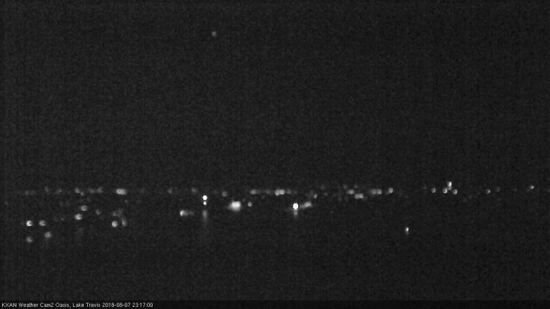 Lake Travis webcam, August 7, 2018 10:20 PM CT