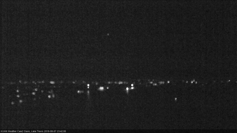 Lake Travis webcam, August 7, 2018 10:45 PM CT