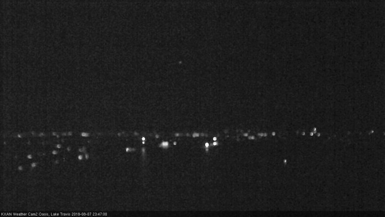 Lake Travis webcam, August 7, 2018 10:50 PM CT