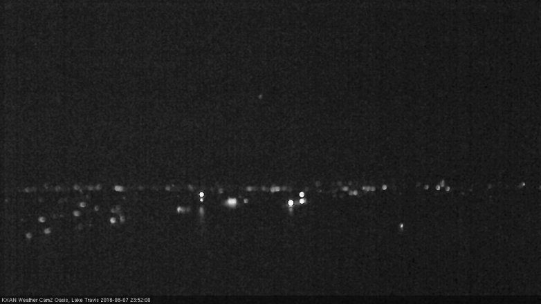 Lake Travis webcam, August 7, 2018 10:55 PM CT