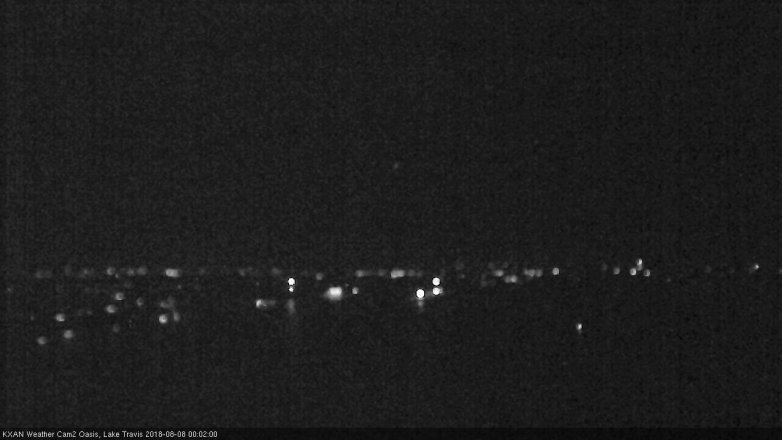 Lake Travis webcam, August 7, 2018 11:05 PM CT