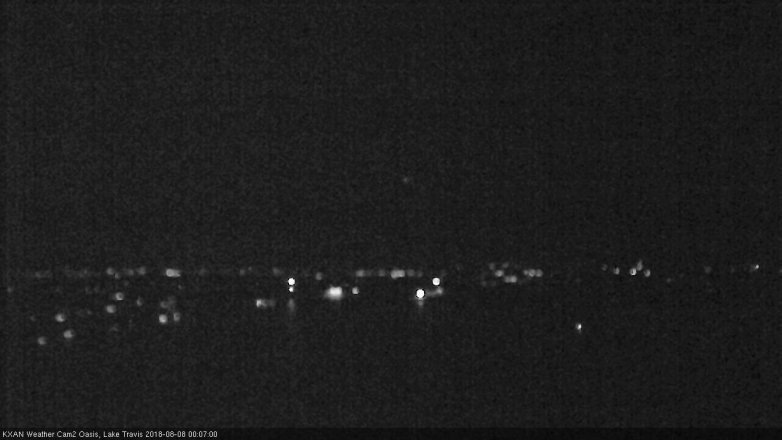 Lake Travis webcam, August 7, 2018 11:10 PM CT