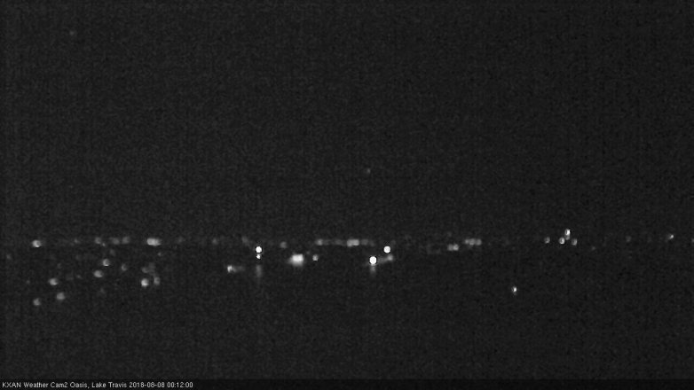 Lake Travis webcam, August 7, 2018 11:15 PM CT