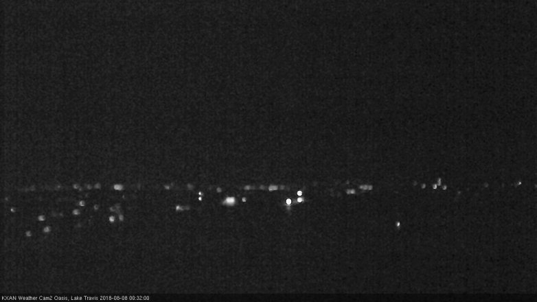 Lake Travis webcam, August 7, 2018 11:35 PM CT