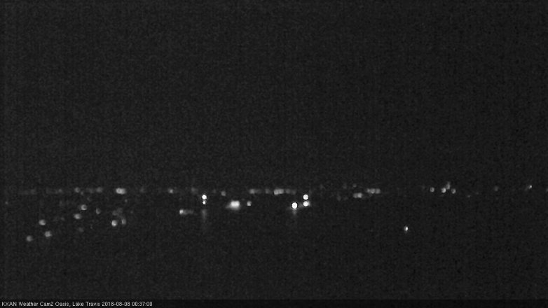 Lake Travis webcam, August 7, 2018 11:40 PM CT