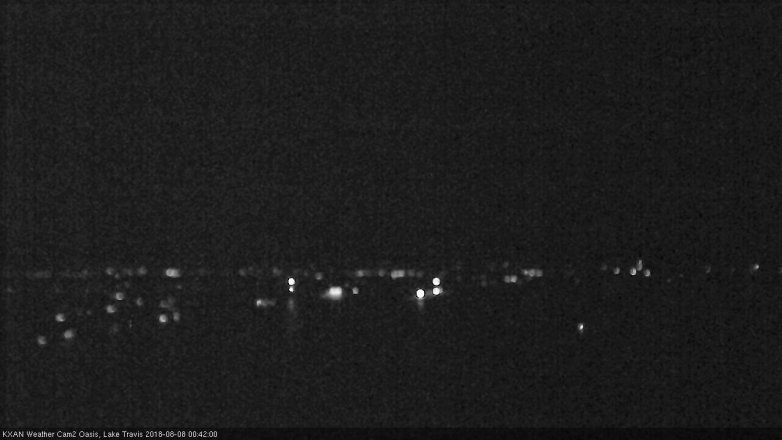 Lake Travis webcam, August 7, 2018 11:45 PM CT