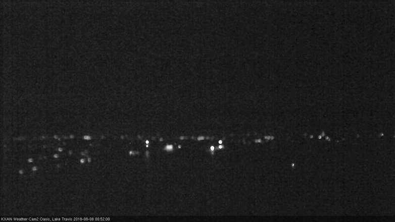 Lake Travis webcam, August 7, 2018 11:55 PM CT