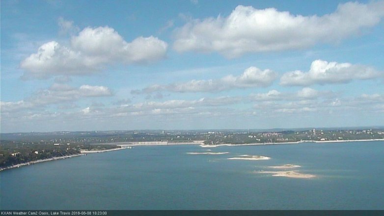 Lake Travis webcam, August 8, 2018 9:25 AM CT