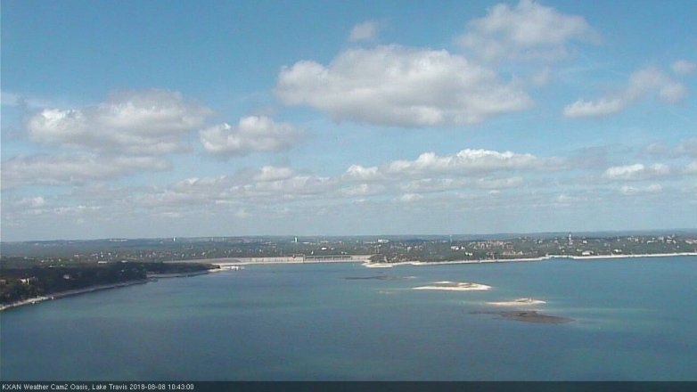 Lake Travis webcam, August 8, 2018 9:45 AM CT