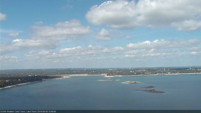 Lake Travis webcam, August 8, 2018 9:50 AM CT