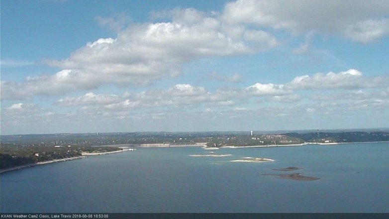 Lake Travis webcam, August 8, 2018 9:55 AM CT