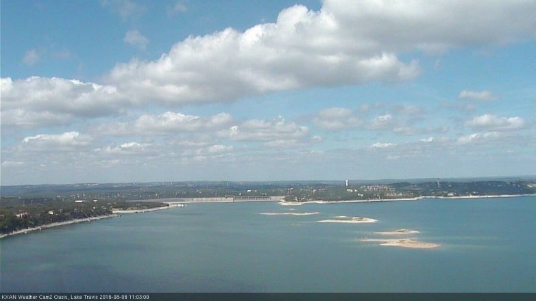 Lake Travis webcam, August 8, 2018 10:05 AM CT