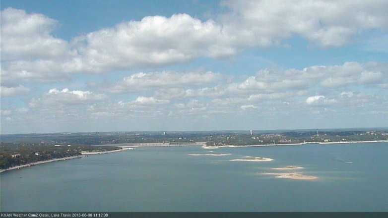 Lake Travis webcam, August 8, 2018 10:15 AM CT