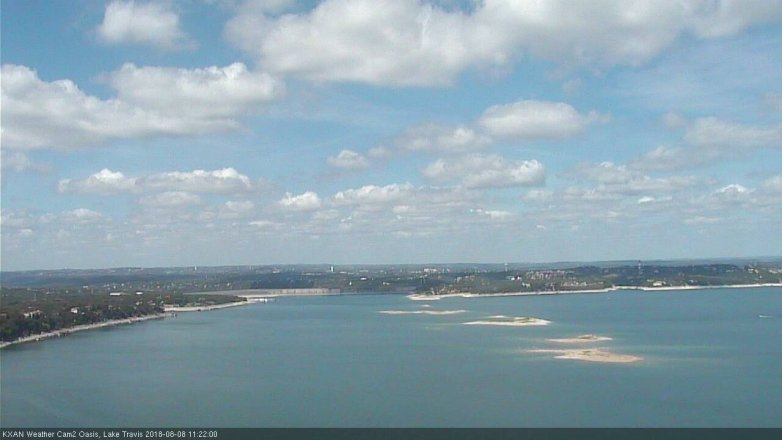 Lake Travis webcam, August 8, 2018 10:25 AM CT