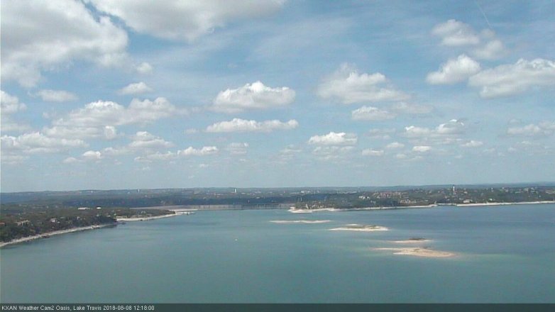Lake Travis webcam, August 8, 2018 11:20 AM CT