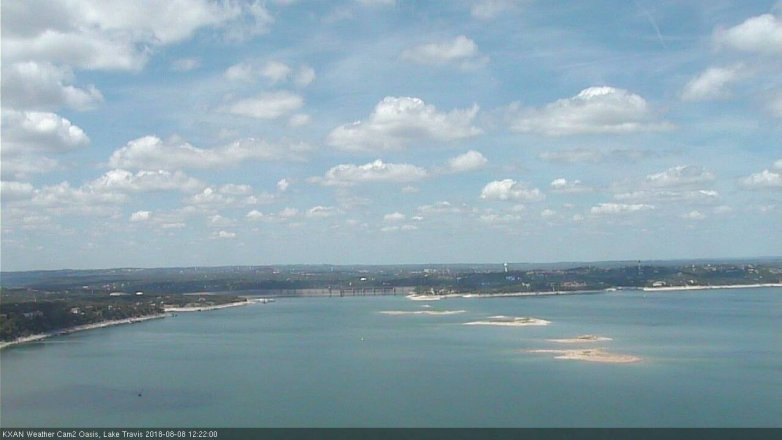 Lake Travis webcam, August 8, 2018 11:25 AM CT