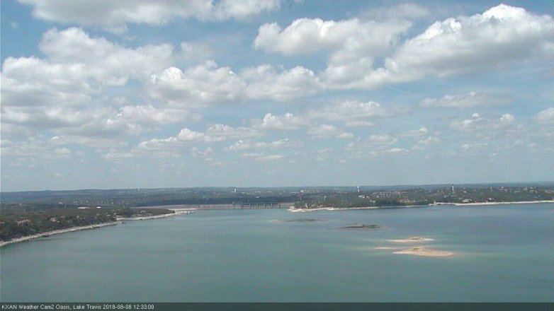 Lake Travis webcam, August 8, 2018 11:35 AM CT