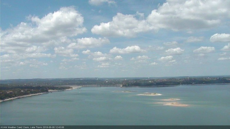 Lake Travis webcam, August 8, 2018 11:45 AM CT