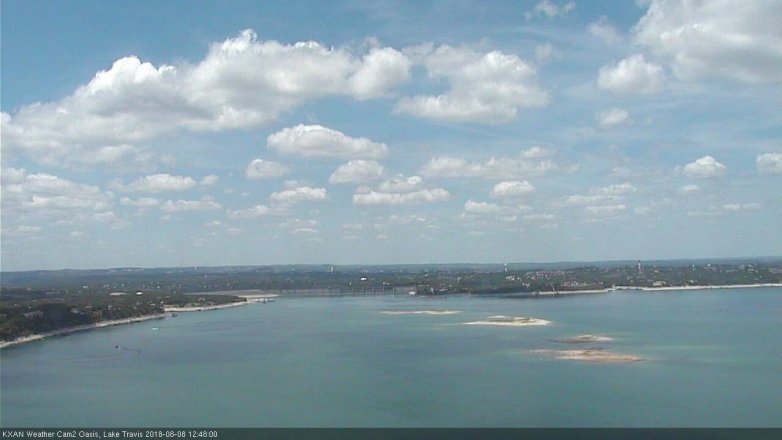 Lake Travis webcam, August 8, 2018 11:50 AM CT