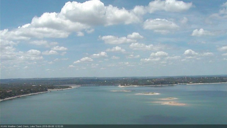 Lake Travis webcam, August 8, 2018 11:55 AM CT