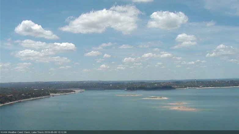 Lake Travis webcam, August 8, 2018 12:15 PM CT