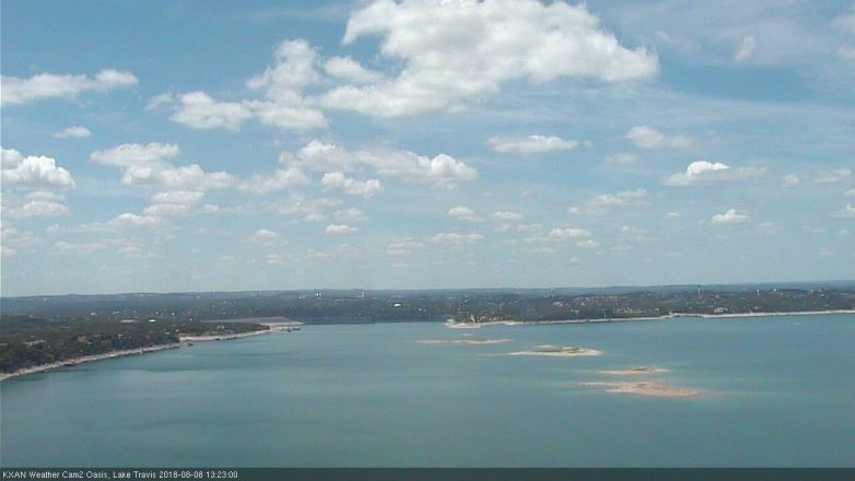 Lake Travis webcam, August 8, 2018 12:25 PM CT