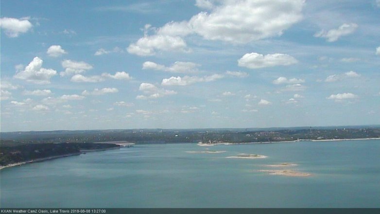 Lake Travis webcam, August 8, 2018 12:30 PM CT