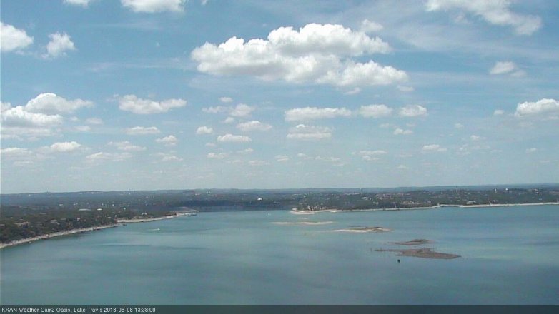 Lake Travis webcam, August 8, 2018 12:40 PM CT