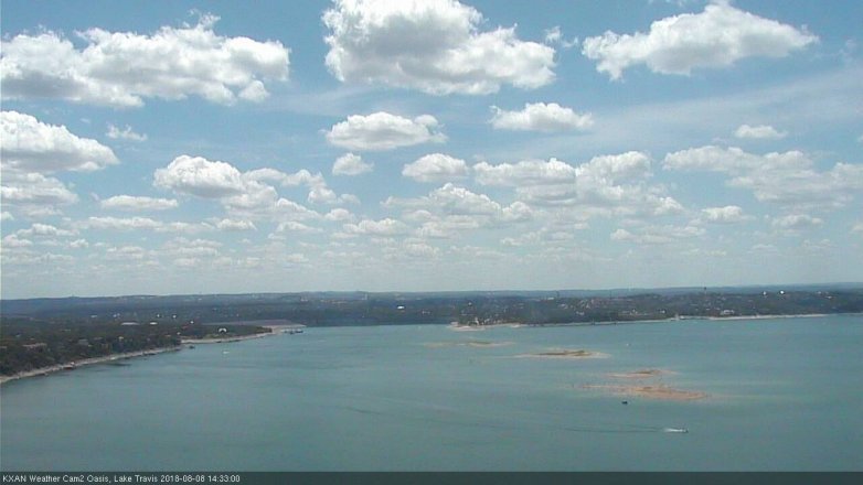 Lake Travis webcam, August 8, 2018 1:35 PM CT