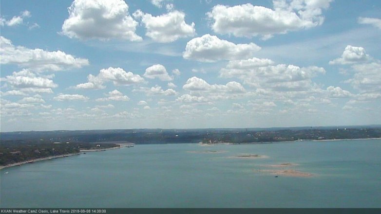 Lake Travis webcam, August 8, 2018 1:40 PM CT