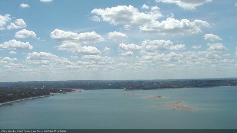 Lake Travis webcam, August 8, 2018 2:00 PM CT