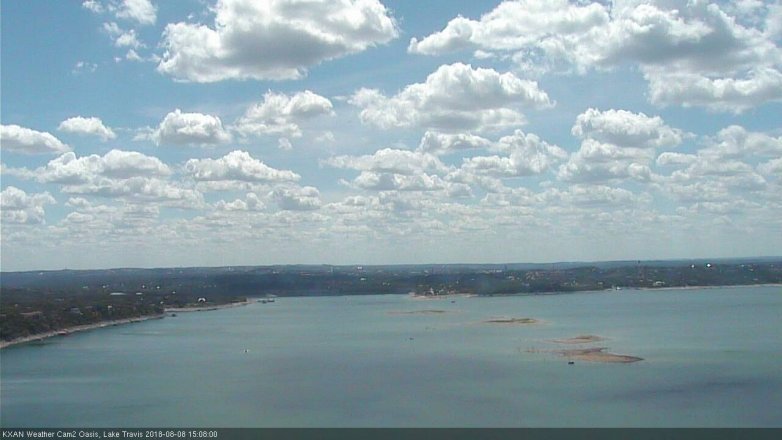 Lake Travis webcam, August 8, 2018 2:10 PM CT