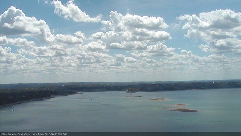 Lake Travis webcam, August 8, 2018 2:30 PM CT