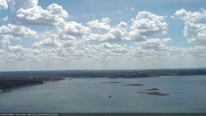 Lake Travis webcam, August 8, 2018 2:35 PM CT