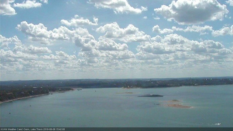 Lake Travis webcam, August 8, 2018 2:45 PM CT