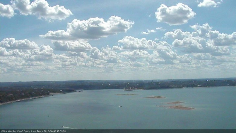 Lake Travis webcam, August 8, 2018 2:55 PM CT