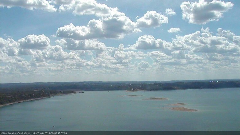 Lake Travis webcam, August 8, 2018 3:00 PM CT