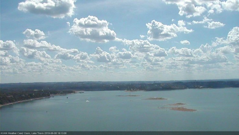 Lake Travis webcam, August 8, 2018 3:15 PM CT