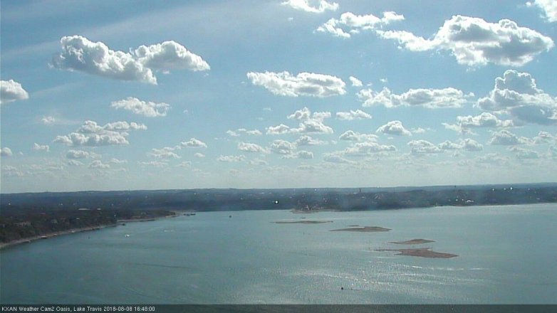 Lake Travis webcam, August 8, 2018 3:50 PM CT