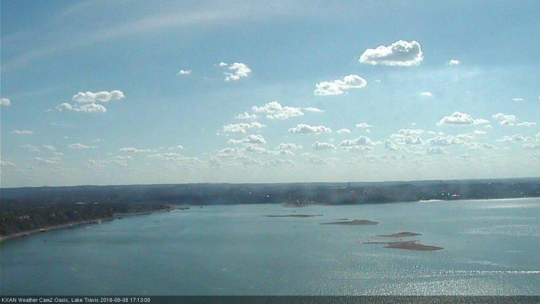 Lake Travis webcam, August 8, 2018 4:15 PM CT