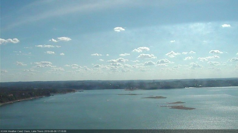 Lake Travis webcam, August 8, 2018 4:20 PM CT